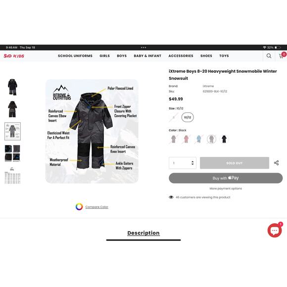 Ixtreme Outfitters Snowsuit 12 months - Picture 4 of 7